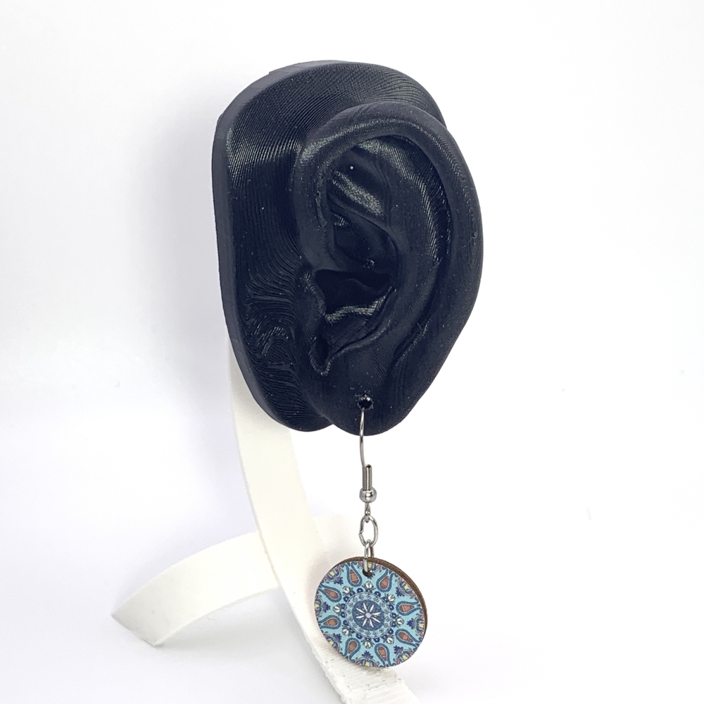 Boho Wooden Mandela Earrings